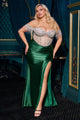 Vestido estilo charlestón para atuendo vintage de los años 20 en estilo esmeralda CD821
