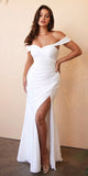 Elegant Off-Shoulder Jersey Gown