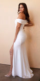 Elegant Off-Shoulder Jersey Gown