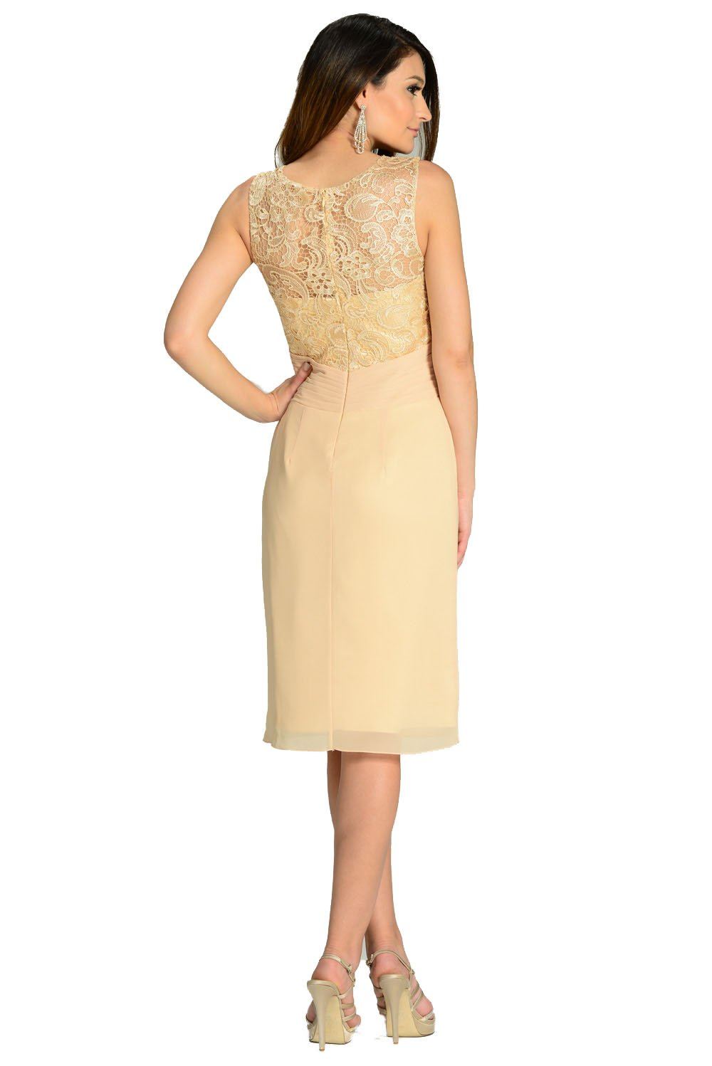 Poly USA Champagne Short Cocktail Dresses