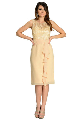 Short Sleeveless Cutout Dress By Poly USA 7208