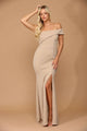 Champagne Wedding Dress Long Bridal Gown and Plus Size By 3445 - Champagne / S
