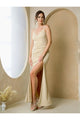 Champagne Wedding Dress Long Bridal Gown and Plus Size By 3492 - Champagne / S
