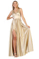 Champagne Wedding Dress Long Bridal Gown and Plus Size By MQ1723 - Champagne / 4