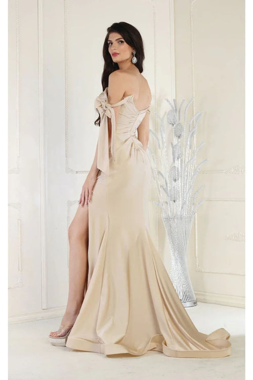 Champagne Wedding Dress Long Bridal Gown and Plus Size By MQ1858