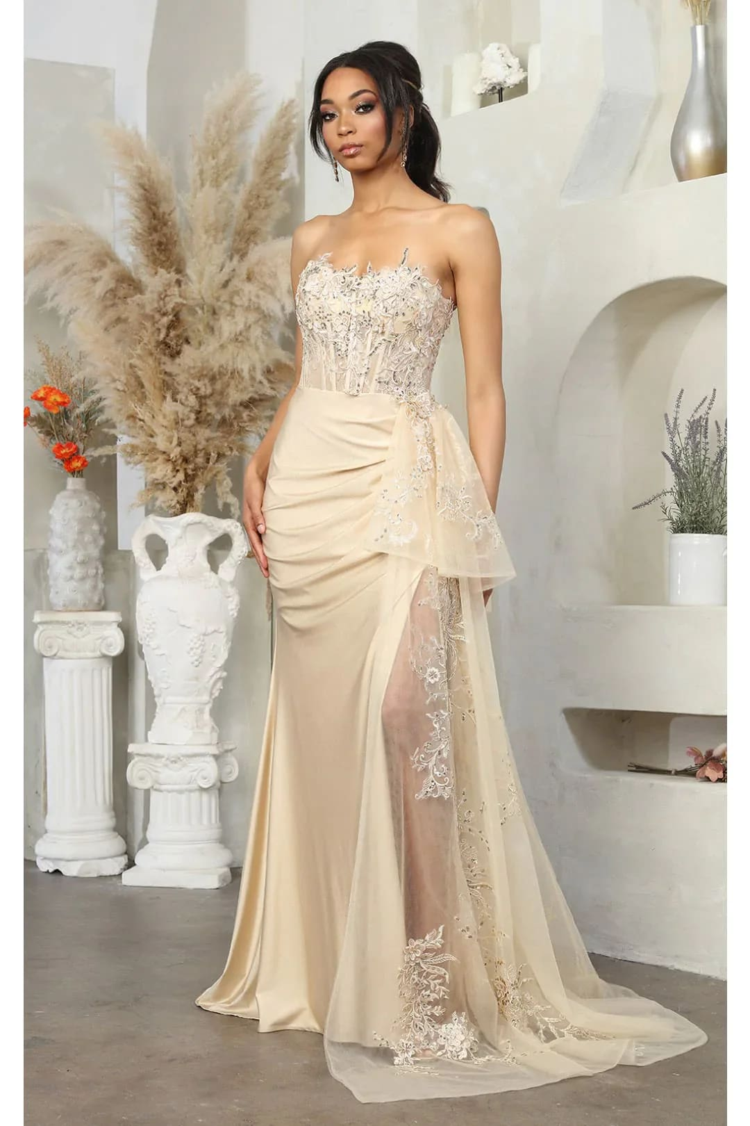 Champagne Wedding Dress Long Bridal Gown and Plus Size By MQ2072 Champagne Wedding Dress Long Bridal Gown and Plus Size By MQ2072