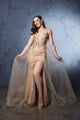 Champagne Wedding Dress Long Bridal Gown and Plus Size By MQ2125