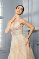 Champagne Wedding Dress Long Bridal Gown and Plus Size By Q2165 - Champagne / 4