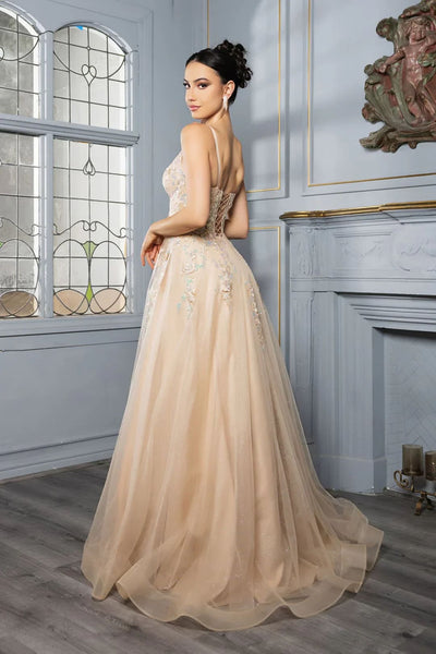 Champagne Wedding Dress Long Bridal Gown and Plus Size By Q2165