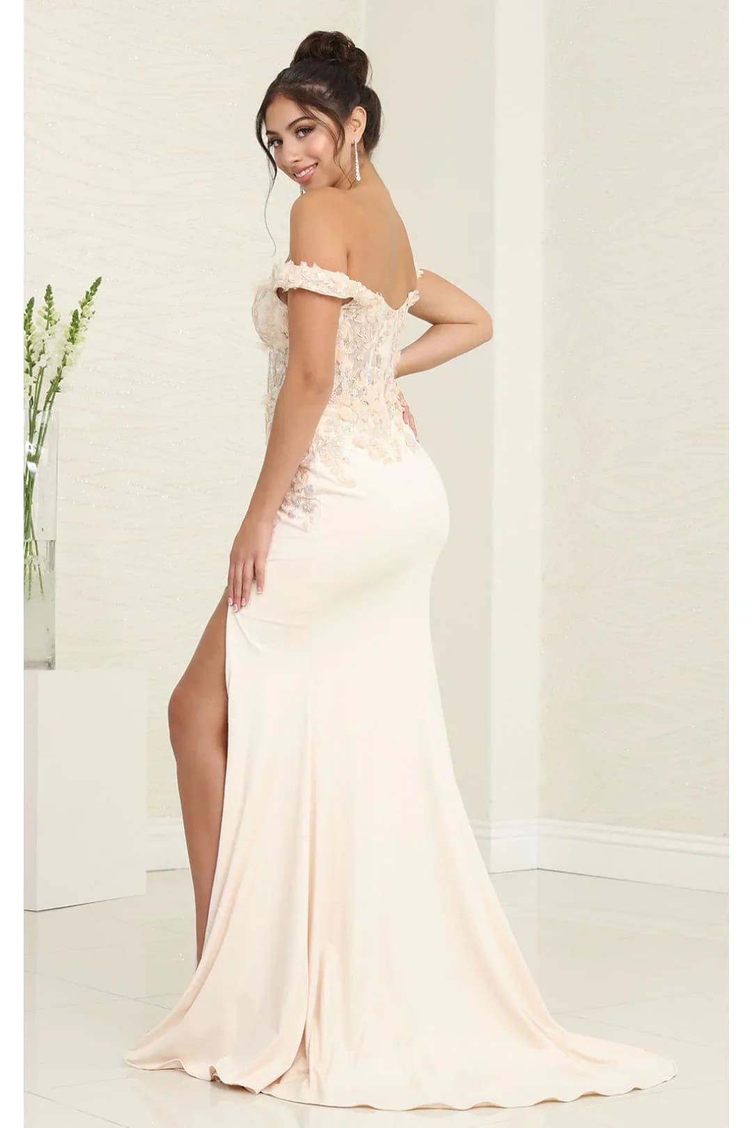 Champagne Wedding Dress Long Bridal Gown and Plus Size By RQ8110 Champagne Wedding Dress Long Bridal Gown and Plus Size By RQ8110