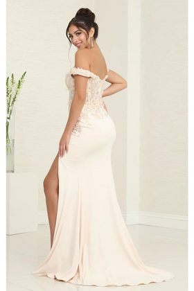 Champagne Wedding Dress Long Bridal Gown and Plus Size By RQ8110