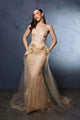 Champagne Wedding Dress Long Bridal Gown and Plus Size By RQ8116 - Champagne / 4