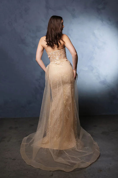Champagne Wedding Dress Long Bridal Gown and Plus Size By RQ8116