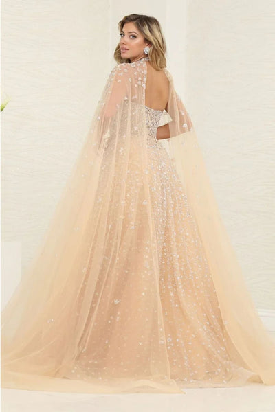 Champagne Wedding Dress Long Bridal Gown and Plus Size By RQ8133