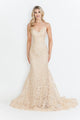 Champagne Gold Wedding Guest Dress Black Tie Formal Gown Plus Size 8338