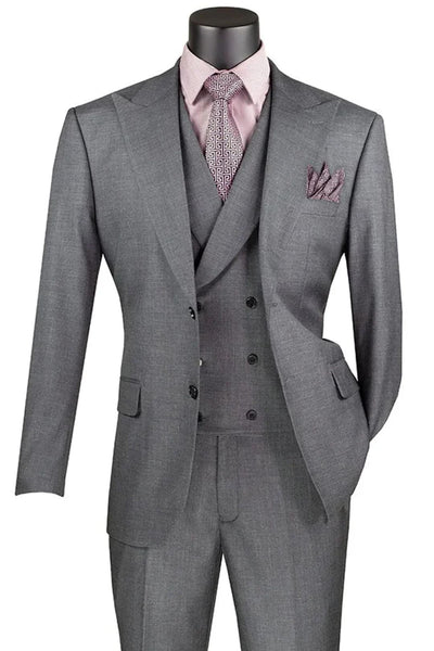 Charcoal Grey Groomsmen Suit for Men & Boys - Perfect for Weddings + Free Tie - Charcoal Grey / 38Regular - Suits