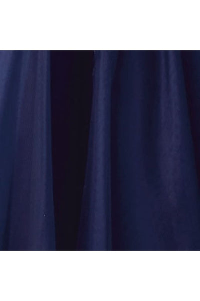 Chiffon Fitted Sleeveless Gown by Jovani D5012 - 00 / Navy - Long Formal Dresses