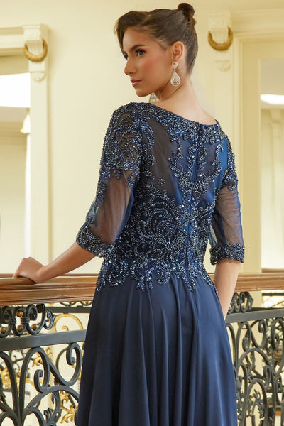 Chiffon Mid-Sleeve A-line Gown by GLS Gloria GL3599 - Long Formal Dresses
