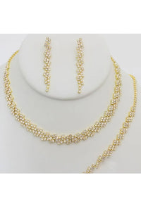 Christina Collection S-20665 Jewelry Set Necklace Bracelet Earrings - Accessories