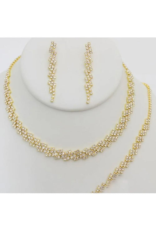 Christina Collection S-20665 Jewelry Set Necklace Bracelet Earrings - Accessories