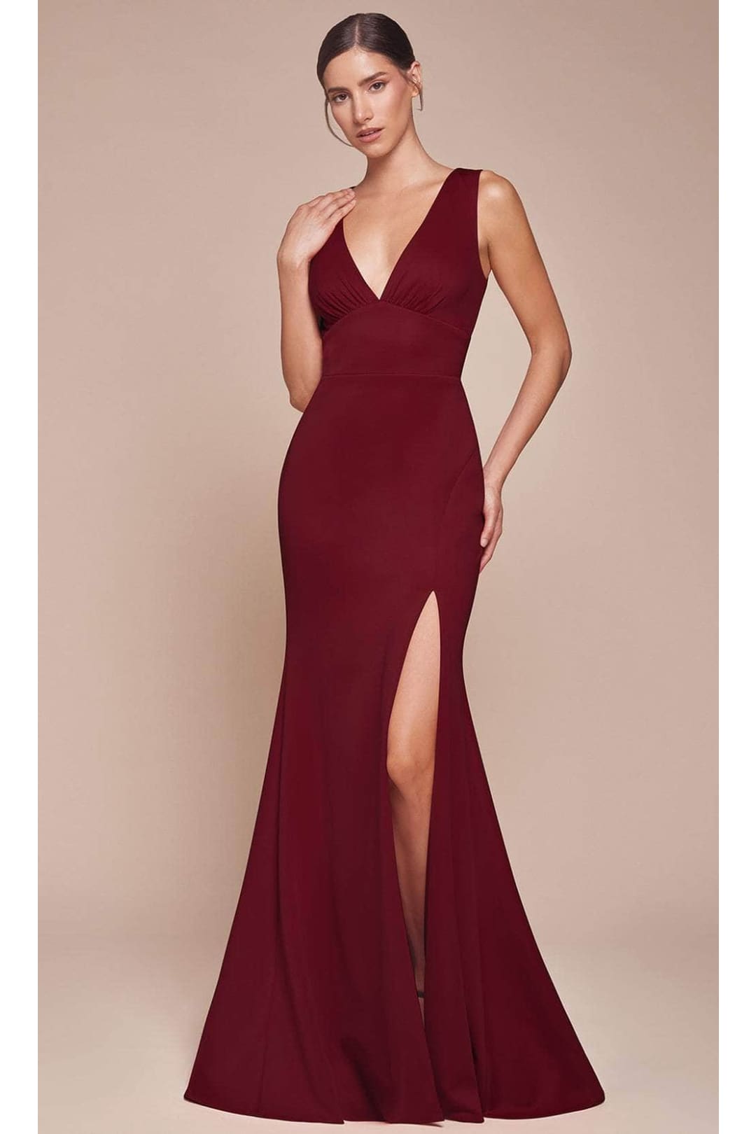 Christmas Dress Burgundy Holiday Party Dress-2 - Burgundy / XS - Prom