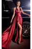 Christmas Dress Burgundy Satin Holiday Party-1 - Prom