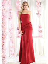 Christmas Dress Burgundy Stretch Jersey Holiday Party MQ1947