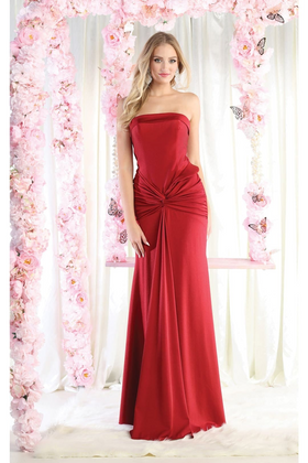 Christmas Dress Burgundy Stretch Jersey Holiday Party MQ1947