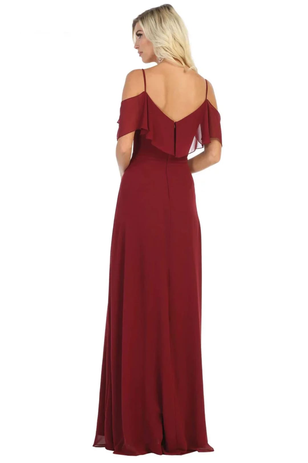 Christmas Dress in Burgundy Style For A Holiday Party MQ1686