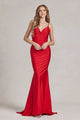 Christmas Dress in Red Jersey Mermaid Style For A Holiday Party - Red
