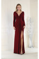Christmas Dress in Red Jersey Sheath Style For A Holiday Party - Red / 6