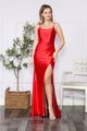 Christmas Dress in Red Satin Sheath Style For A Holiday Party - Red / XS