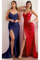 Christmas Dress in Red Satin Style Empire For A Holiday Party - 6 / Red
