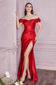 Christmas Dress in Red Satin Style For A Holiday Party - 18 / Red