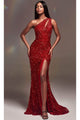 Christmas Dress in Red Sequin Style For A Holiday Party - 2 / Red