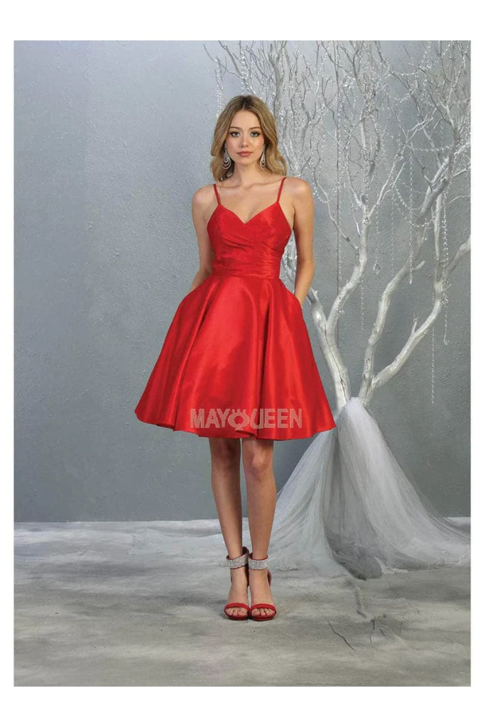 Christmas Dress in Red Style For A Holiday Party MQ1654