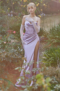 Cinderella Divine 7483 Simple Cowl Bridesmaids Dress - LAVENDER / 2 - Dress