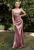 Cinderella Divine 7483 Simple Cowl Bridesmaids Dress - MAUVE / 2 - Dress