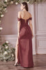 Cinderella Divine 7484 Off Shoulder Strapless Corset Bridesmaids Gown - Dress