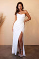 Cinderella Divine 7484B Sexy Off Shoulder Bustier Bridal Evening Gown - OFF WHITE / 2 - Dress