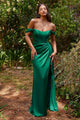 Cinderella Divine 7484C Plus Size Removable Off Shoulder Straps Dress - EMERALD GREEN / 18 - Dress