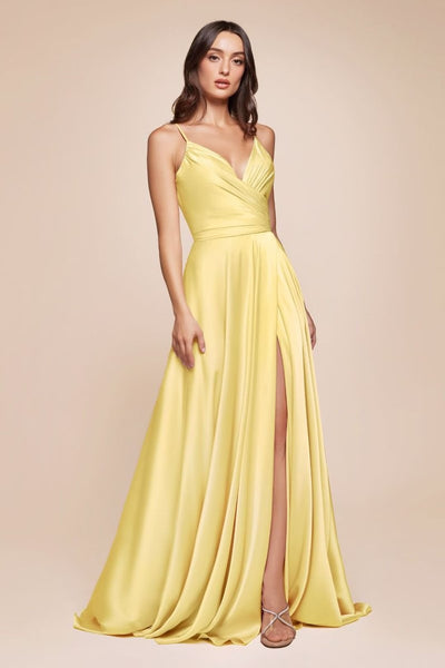 Cinderella Divine 7485 Sleeveless A-Line Bridesmaids Evening Gown - Dress