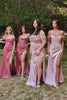 Cinderella Divine 7492 Removable Off Shoulder Straps Long Prom Dress - MAUVE / 2 - Dress