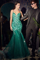 Cinderella Divine CB112 Spaghetti Straps Mermaid Prom Evening Gown - Dress