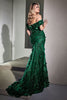 Cinderella Divine CC2164 3D Floral Applique Prom Gown - EMERALD GREEN / 2 - Dress