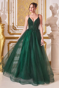 Cinderella Divine CD0154 A-line Pageant Embellished Gown - Dress