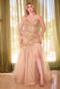 Cinderella Divine CD0214 Sexy Strapless Beaded Bustier Long Prom Dress - Dress