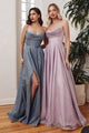 Cinderella Divine CD252 Glitter Long Prom Dress - Dress