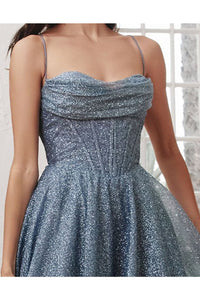 Cinderella Divine CD252 Glitter Long Prom Dress - Dress