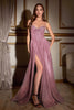 Cinderella Divine CD252 Glitter Long Prom Dress - PINK / 2 - Dress